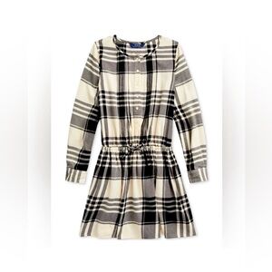 Polo by Ralph Lauren Black and Cream Plaid Girls Dress